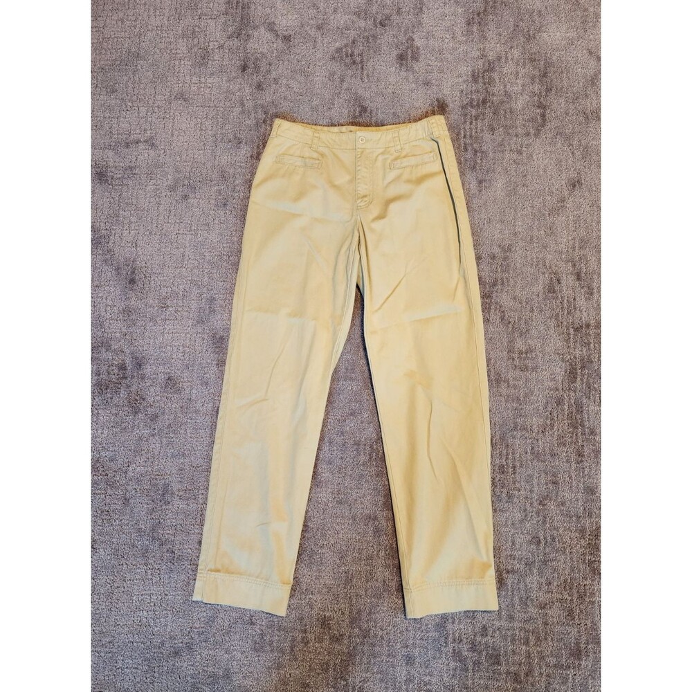 Liz Claiborne Women's Beige Solid Flat Front Straight Leg Dress Pants Petite 12